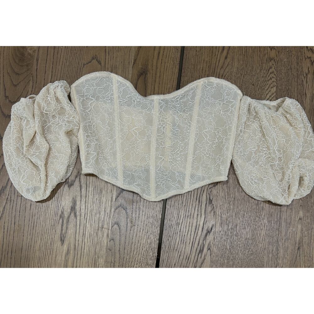 ITOO Italian Off Shoulder Women's lace Bustier Top sz large